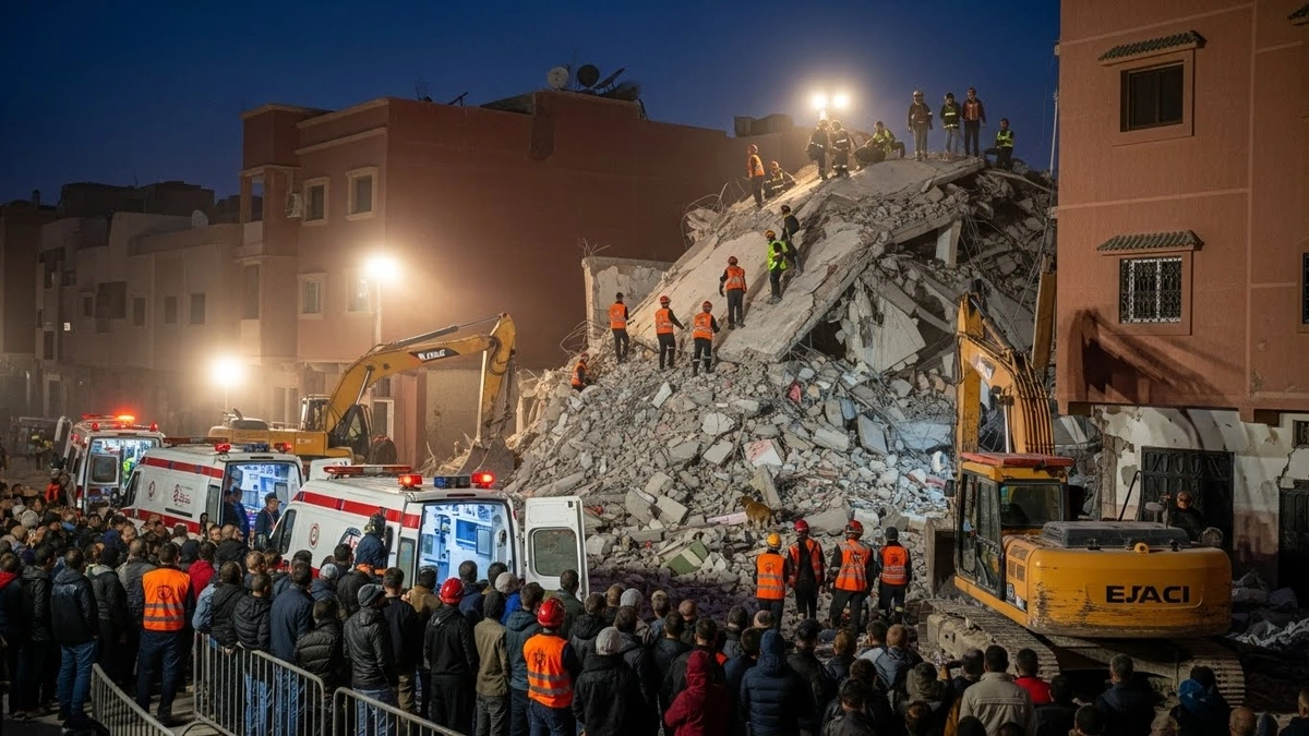 22 Killed in Morocco Building Collapse as Rescue Efforts Intensify