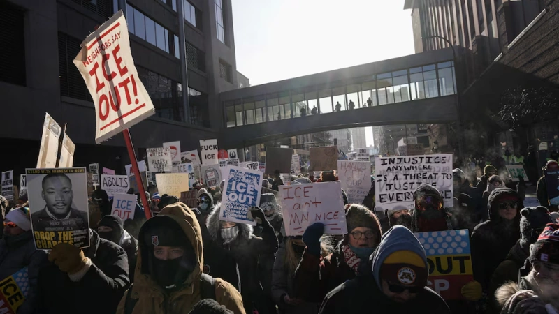 Thousands Brave Bitter Cold to Demand ICE Leave Minneapolis