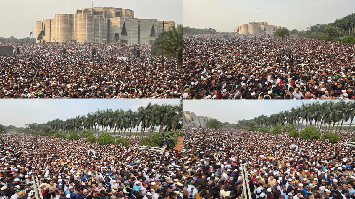 Namaz-e-Janaza of Shaheed Osman Hadi Held at Jatiya Sangsad Bhaban