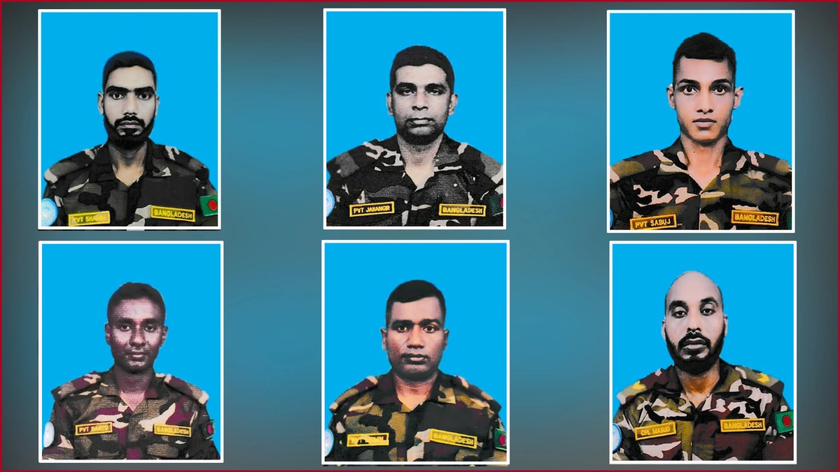 Six Coffins Wrapped in Red and Green Flag En Route to Dhaka from Sudan